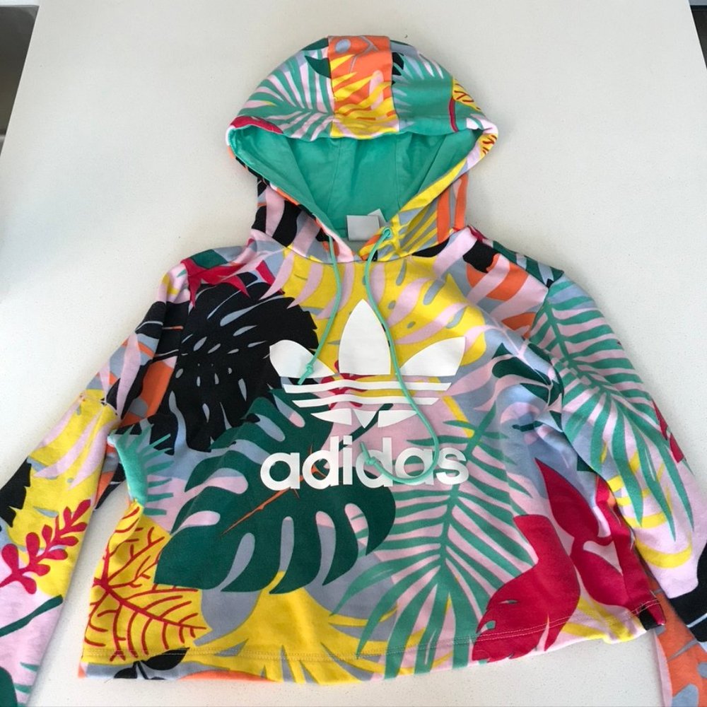 Adidas Hawaiian Crop Sweatshirt